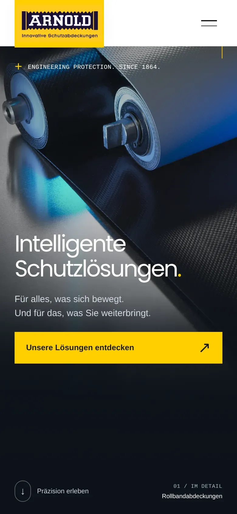 Website ARNO ARNOLD auf dem Smartphone