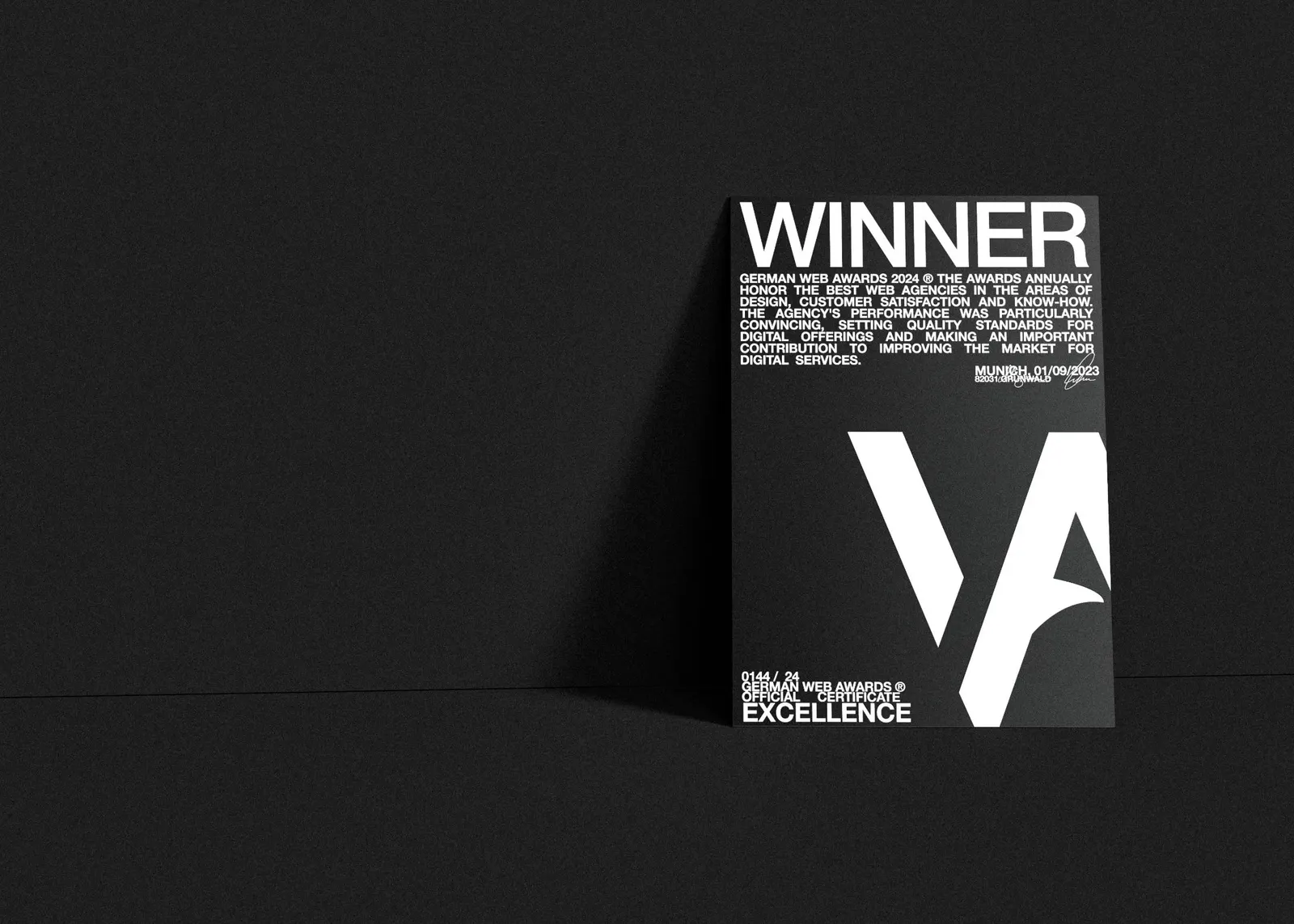 German Web Awards, Zertifikat Winner of the Year 2024