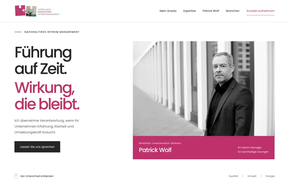 Patrick Wolf, Interim Management, Usingen