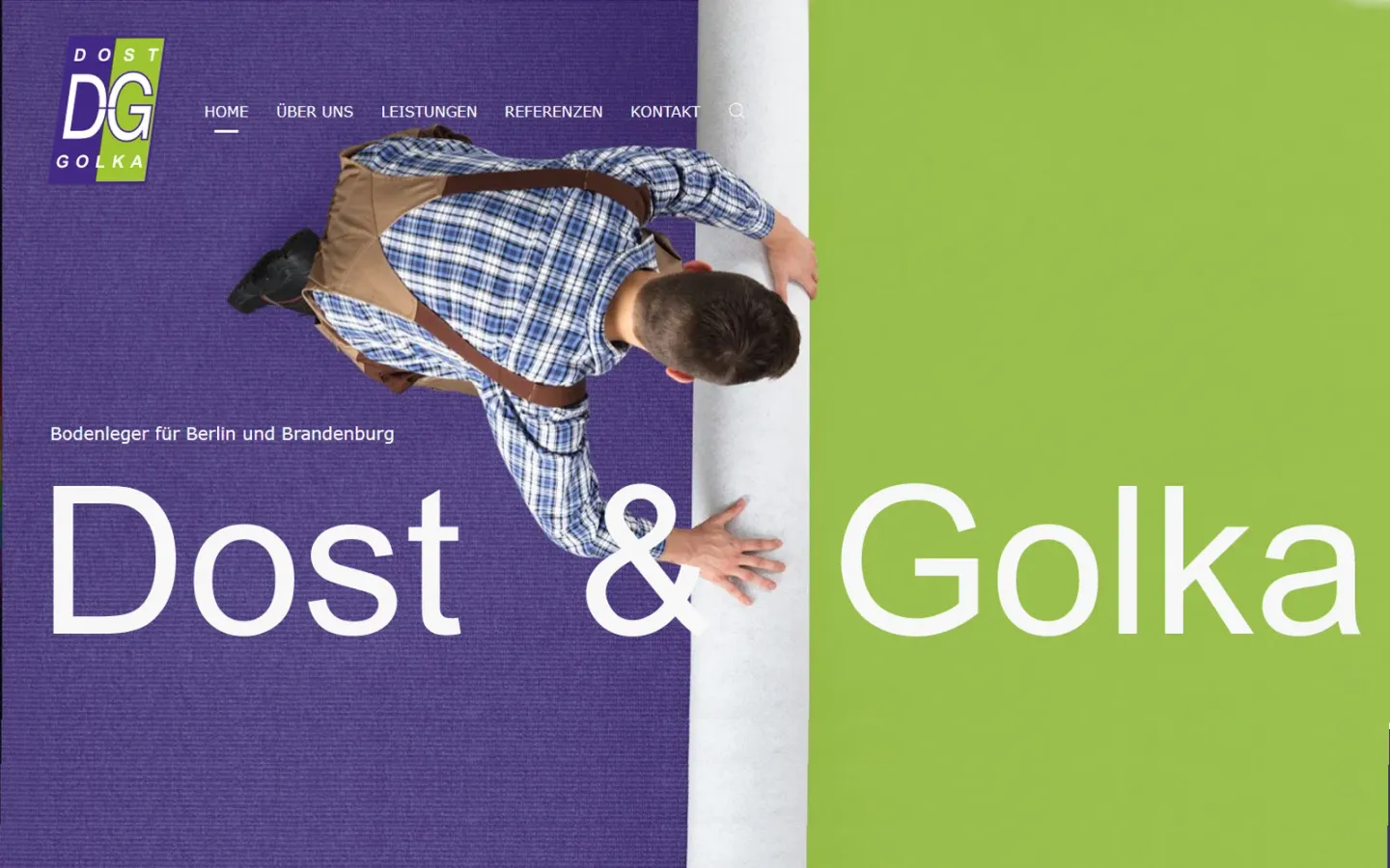 Startseite der Website von Dost & Golka GbR, Stand beim Livegang