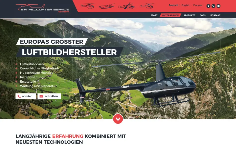 S.P. Helicopter Service GmbH, Flugbetrieb und Luftbild