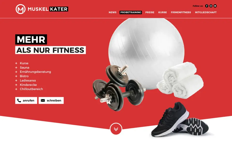 Muskelkater, Fitnessstudio