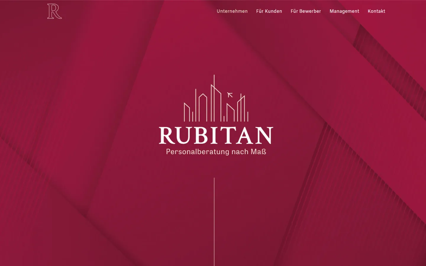 Startseite der Website von Rubitan, Stand beim Livegang