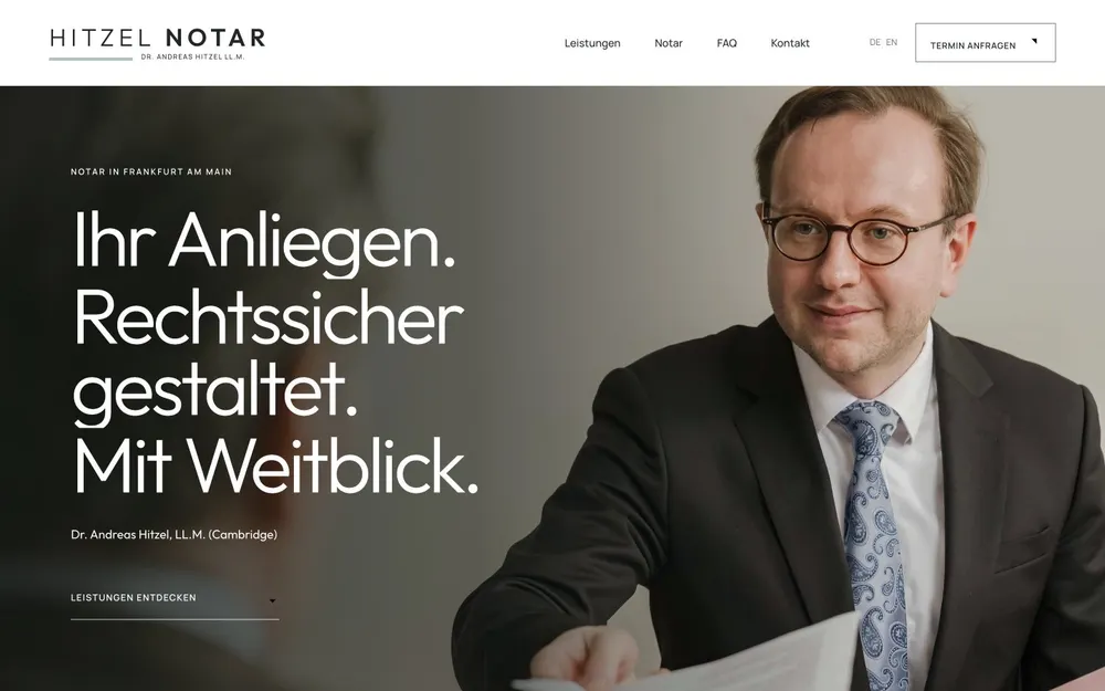 Website Notariat Hitzel