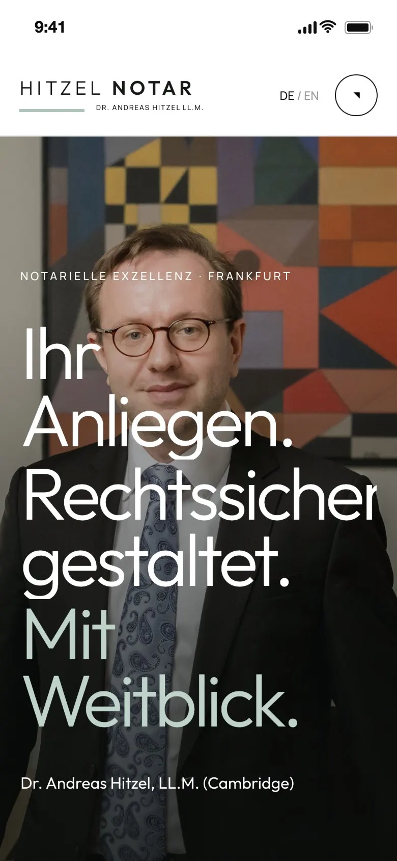 Website Hitzel auf dem Smartphone