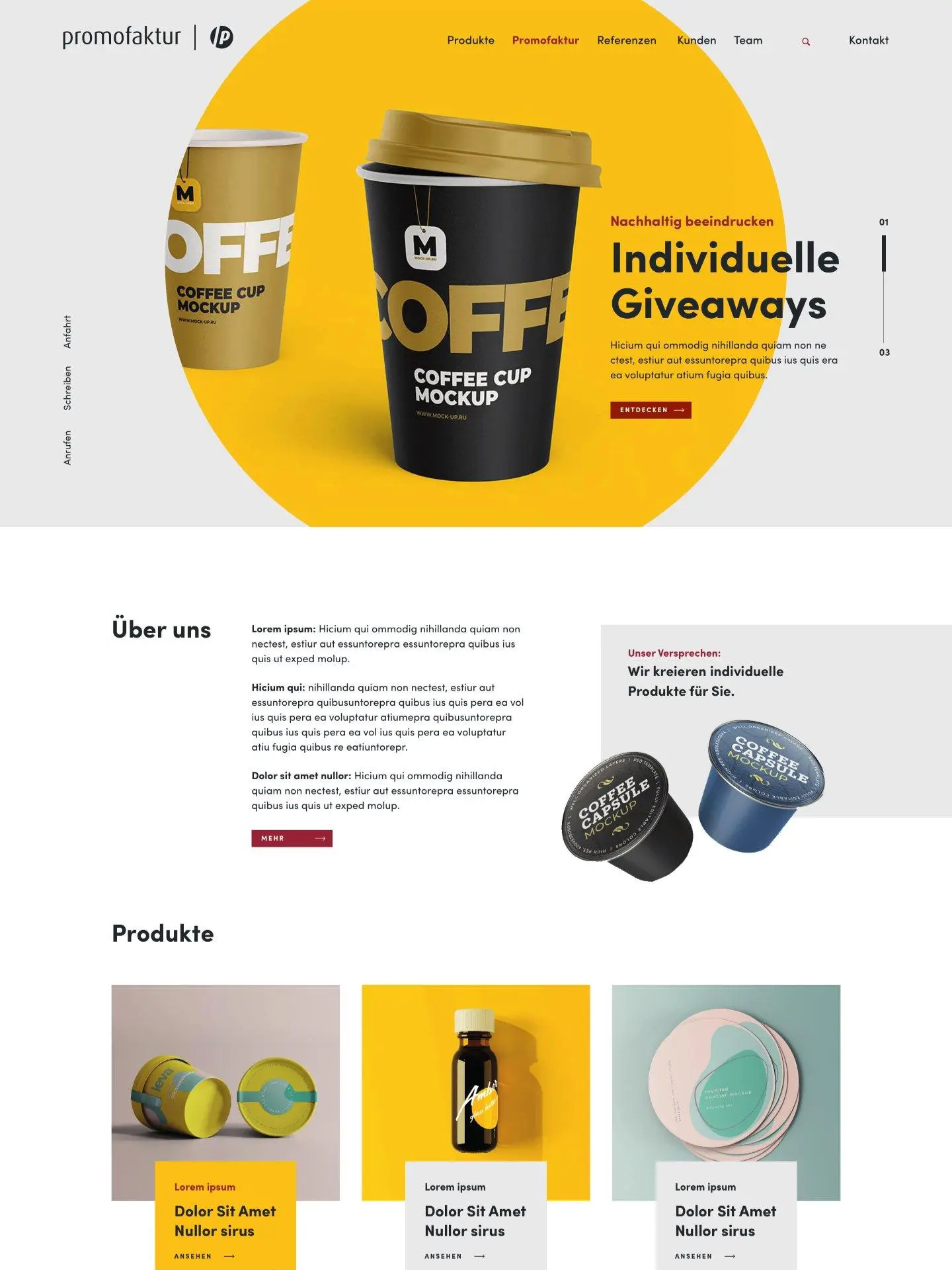 Website Promofaktur am Desktop
