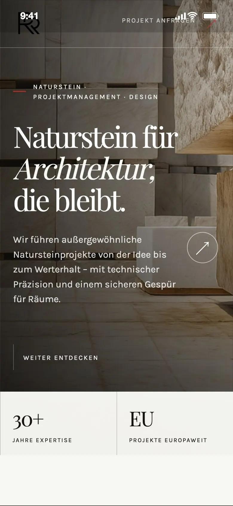 Website Raddato auf dem Smartphone