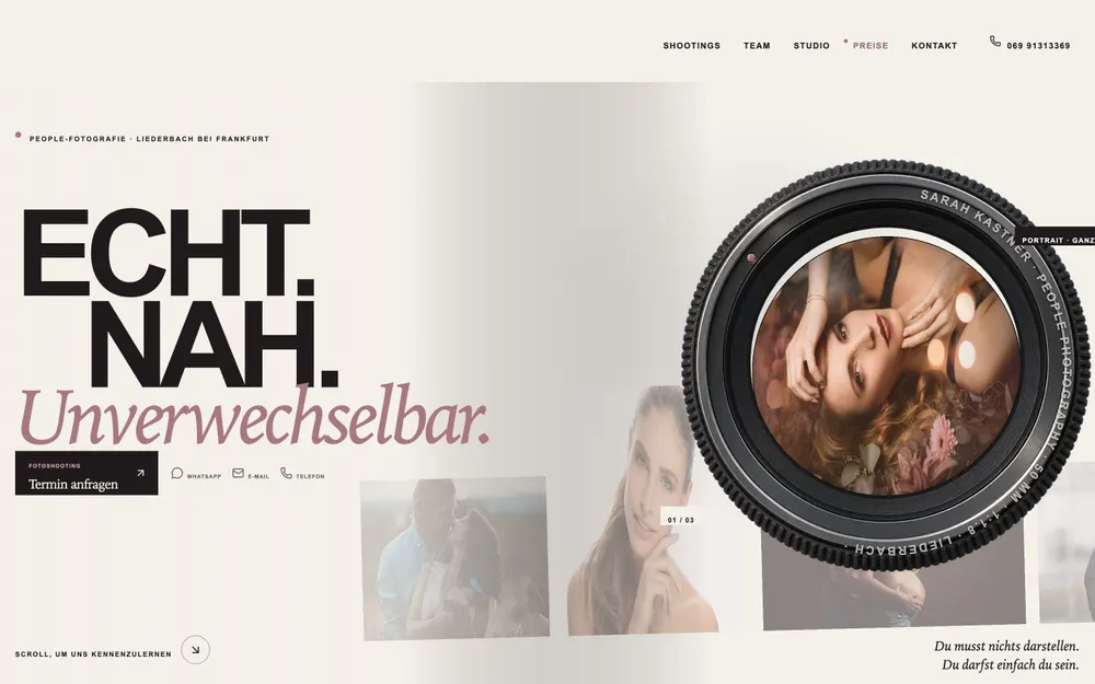 Website Sarah Kastner Fotografie